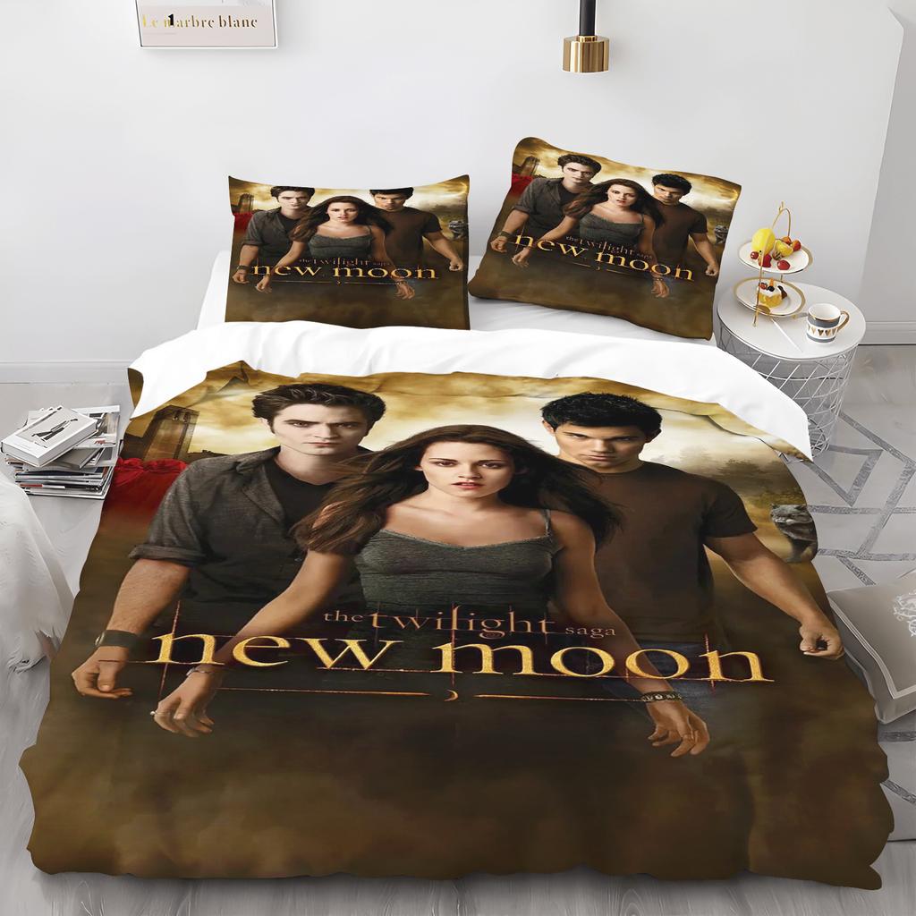 Neuer Film Twilight Bettwäsche-Set Liebe Bettbezug-Set Kissenbezug Film Einzel- Queen- King- Doppelbettgröße Weiche Bettwäsche für Frauen Teenager