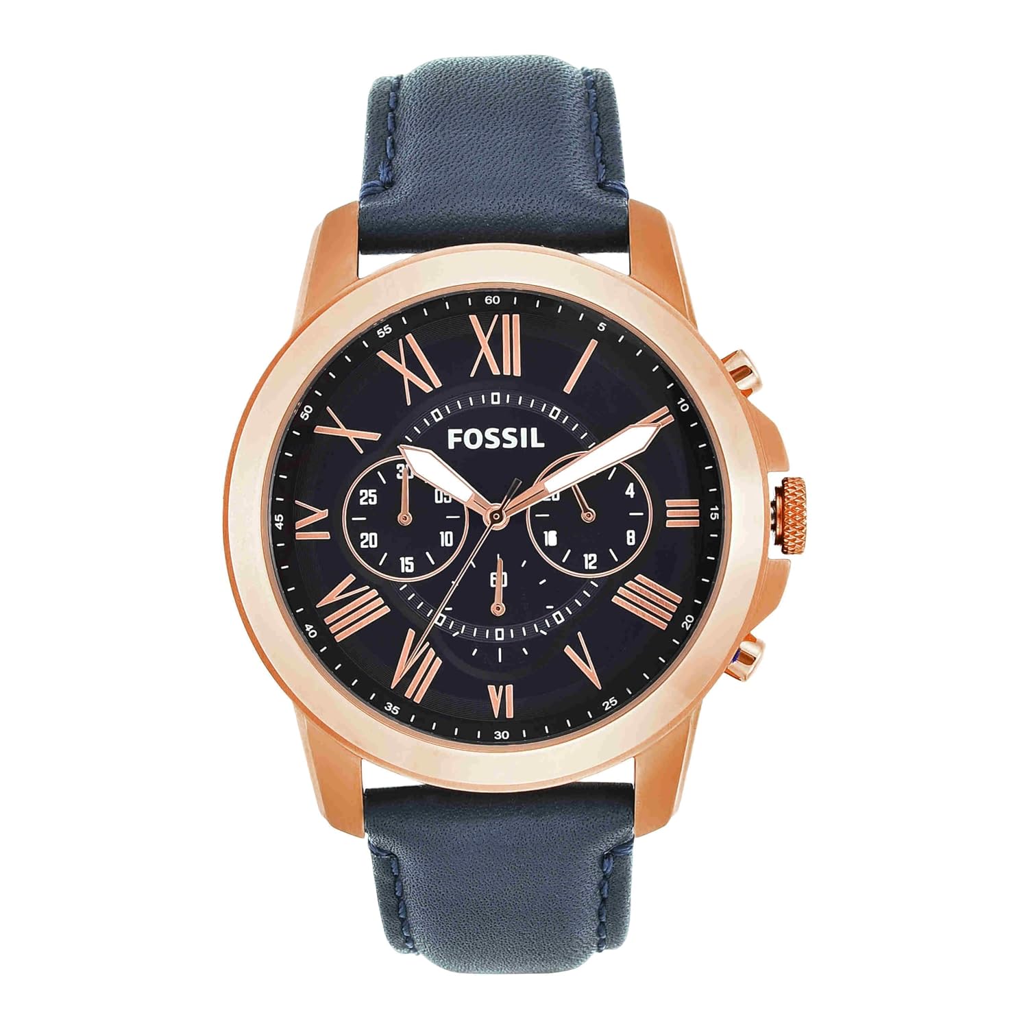 Fossil wristwatch mens analog leather FS4835