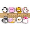 LED Lighted Animals Shoe Charms Pink Hamster Pig Shoe Decorations Pins Women Gifts Dog Cat Penguin Clog Accessories
