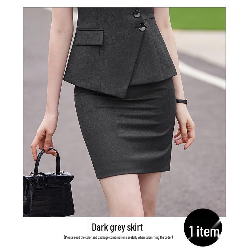 Women's Summer Professional Business Suit Set - Formal Beauty Salon Reception Workwear