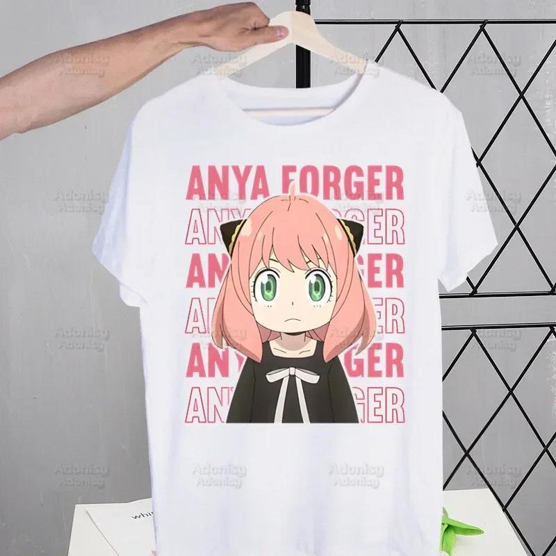Anya Forger Printed T Shirt Men Yor Forger Tops Tees Harajuku Spy X FAMILY Tshirt Streetwear Hip Hop Male T-shirts