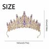 Sparkling Baroque Crystal Crown Gorgeous Dazzling Luxury Crystal Tiara Vintage Shiny Bridal Wedding Headwear Party Prom