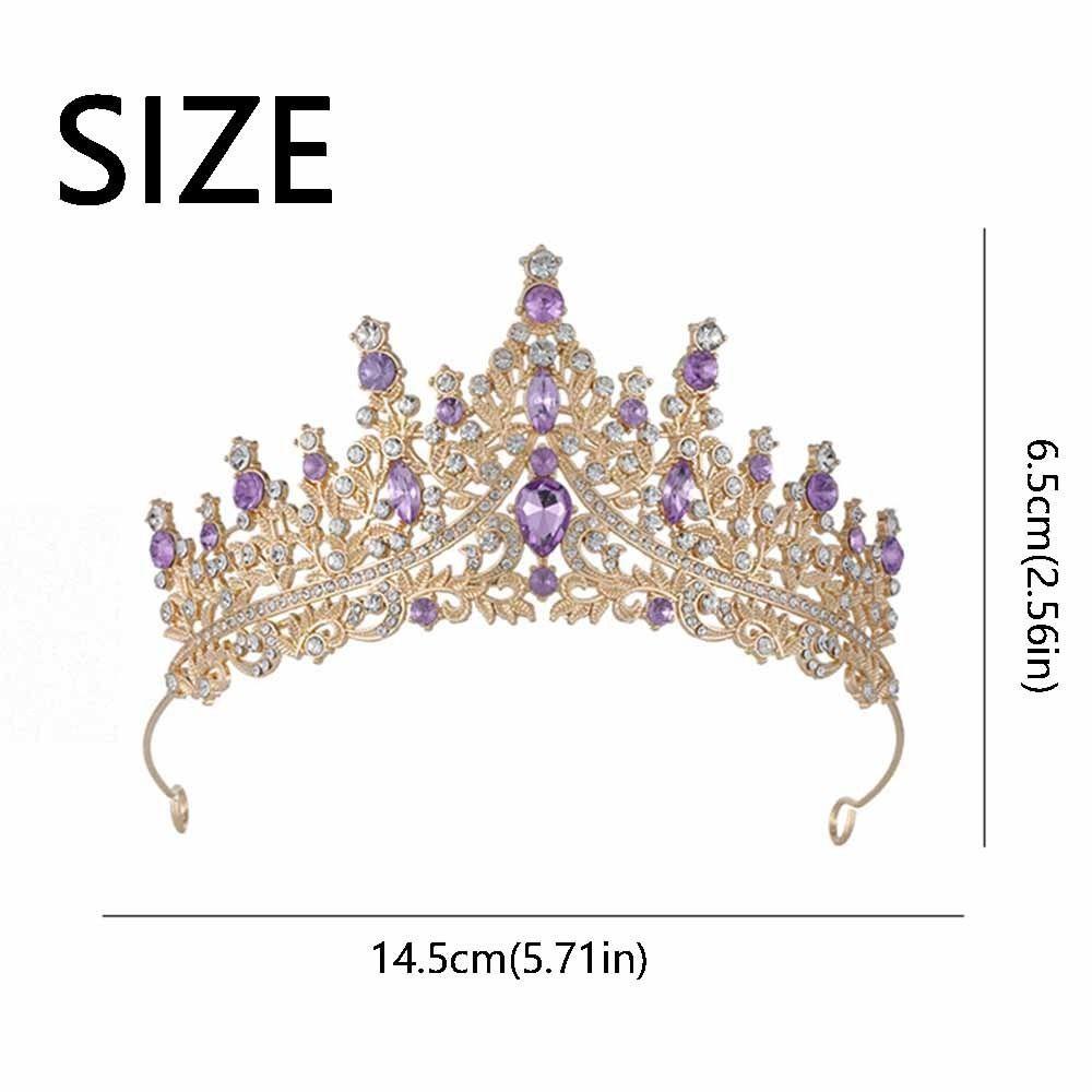 Sparkling Baroque Crystal Crown Gorgeous Dazzling Luxury Crystal Tiara Vintage Shiny Bridal Wedding Headwear Party Prom