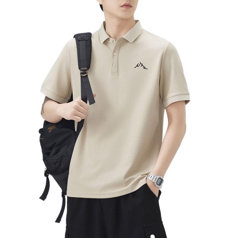 Summer Thin Three-dimensional Silicone Printed Short-sleeved POLO Shirt Men's T-shirt Top