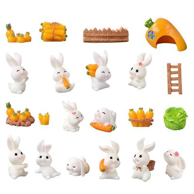 Rolin Roly Rabbit, Carrot, Potted Carrot, Cow - 42 Types of Mini Figurines, Cute Figures, Craft Decorations, Bonsai, Garden, Micro Landscape