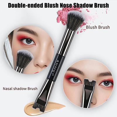 Nose Contour U-Shaped Makeup Brush For Sculpting And Defining Double Head Foundation Highlighter Brush Nose Shadow Brush