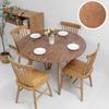1PC 48inch Round Table Cloth Farmhouse Table Cover Decorative Wood/Woven Texture Desk Cover Tabletop Protection Cloth