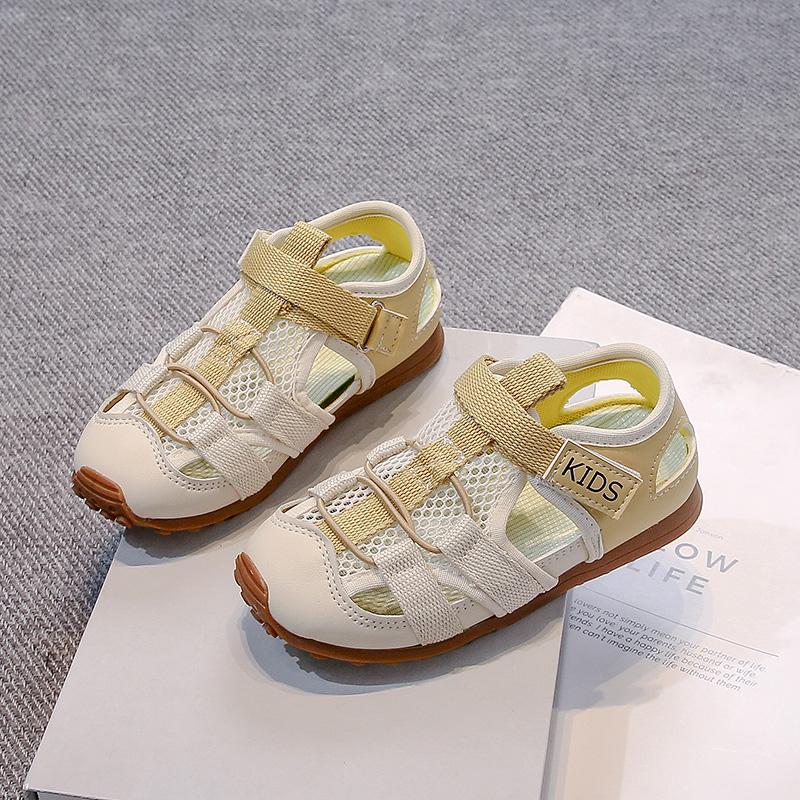 Children Casual Shoes Mesh Breathable Kids Tennis Shoes Toes Capped 2025 Summer Brand New Boys Girls Sandals Soft Sole Non-slip