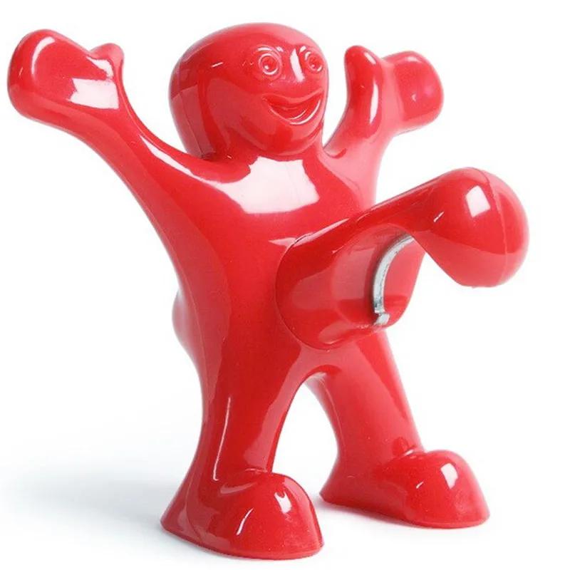 Novelty Reusable Little Red Man Funny Wine Beer Bottle Opener Set Creative Wine Stopper Household Tools Bar Kitchen Accessories