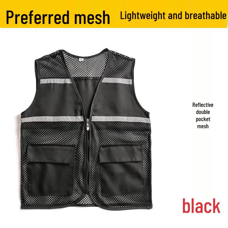 Custom Mesh Breathable Volunteer Vest with Logo for Events and Workwear