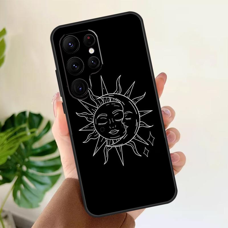 

Sun Moon Aesthetic Soft Case For Samsung Galaxy S21 S22 S23 S24 S25 Ultra S9 S10 Plus S20 FE S24 FE Phone Cover Galaxy S25 FE