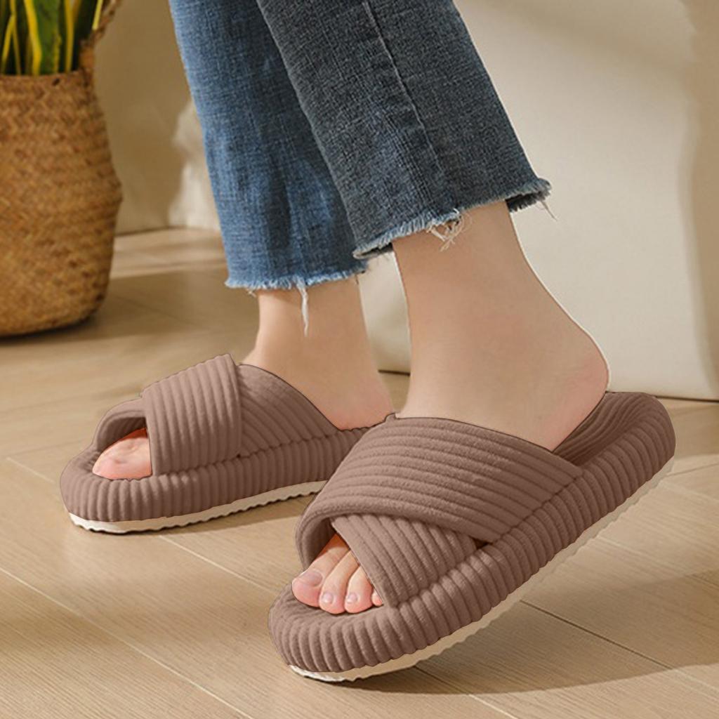 Slippers For Women Memory Foam Open Toe Slip Bedroom Comfy Shoes With Strap Washable Slippers for Women