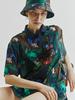 Vegan Tiger Women'S Print Half Shirt (Multi)