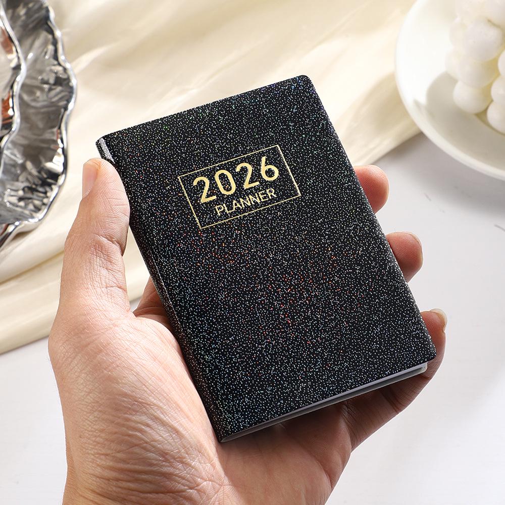 Available: A7 English Planner 2025 with Laser Design - Portable Mini Pocket Notebook.