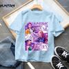 T-shirt Casual alla Moda per Bambini KPop Demon Hunter Cotone Top Girocollo Film Cartone Animato Ragazze Ragazzi T-Shirt Abbigliamento Casual Ragazze