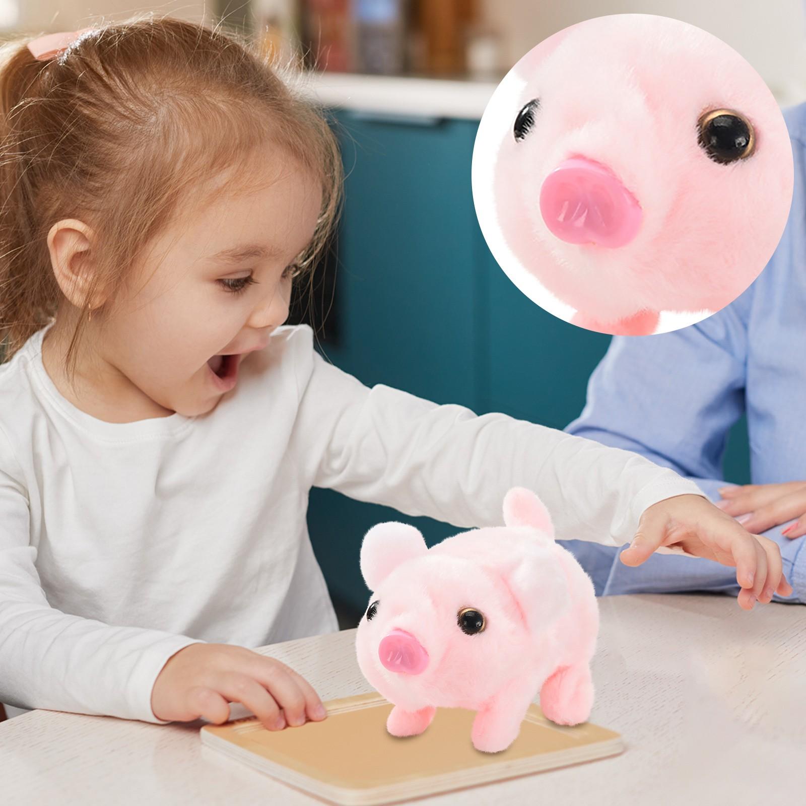 

Плюшевая электрическая свинья может лаять, ходить, двигать хвостом и носом, электронный питомец, игрушка для игр в доме, электрическая игрушка One Size розовый