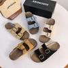 Thick-soled Cool Slippers Women's Shoes Summer Wear 2025 New Popular Birkenstock Super Fire Stepping On Shit Beach One-word Drag