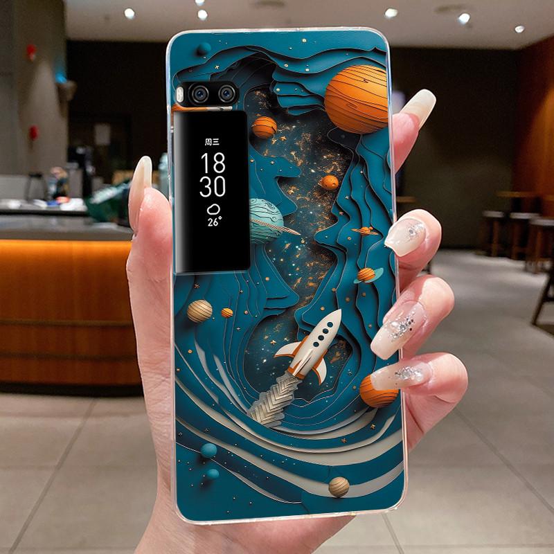 Phone Case For Meizu Pro 7 Case For Meizu Pro 7 Plus Capa Coque Flower Butterfly Thin Covers Transparent Soft Silicone TPU Cover
