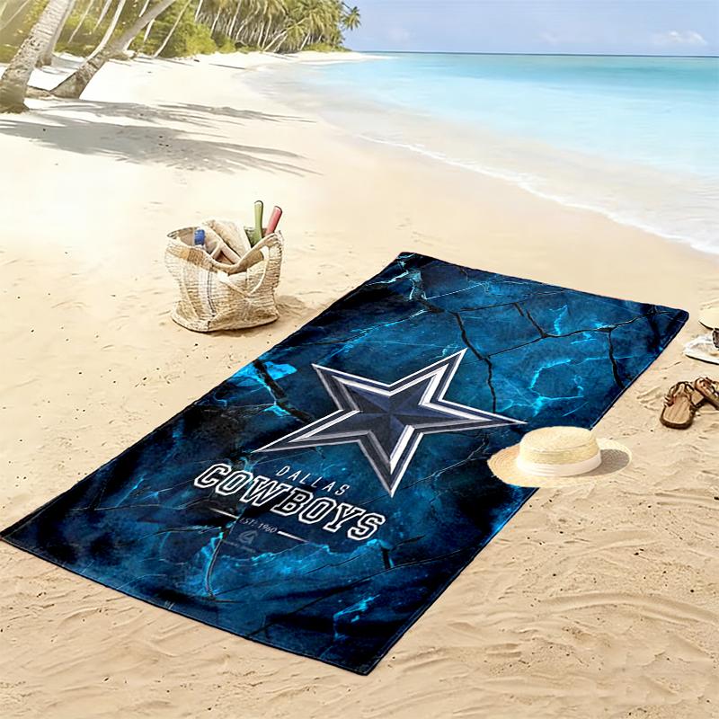 Dallas Cowboys Print Beach Towel, Large Soft Quick Dry Towel for Beach Camping Swimming