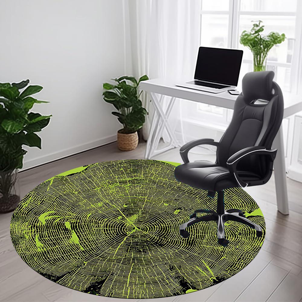1pc Tree Rings Growth Office Round Area Rug, Indoor Mat Suitable ForOffice, Under Office Chairs Bedroom Living Room Home Decor, Room Decot029