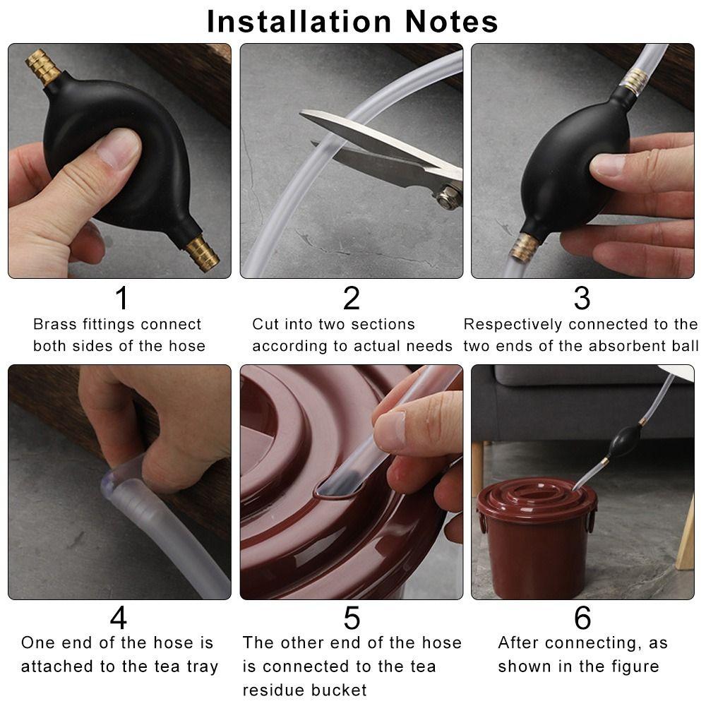 High Quality Drain Hose Tea Ceremony Tea Set Hand Siphon Pump Tea Table Down Water Pipe Tea Trays Drain Pipe