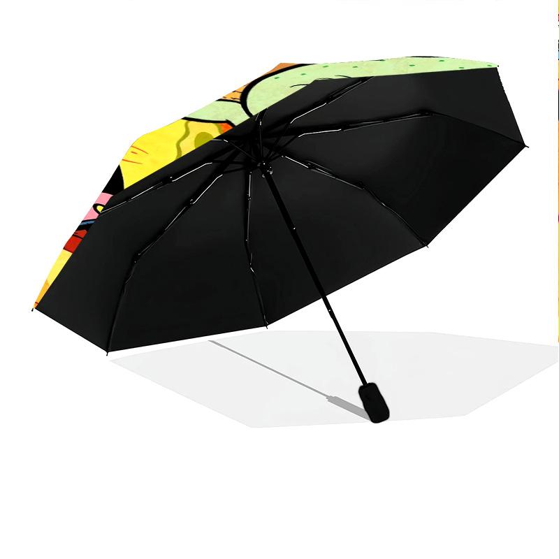 Spongebob'S Underwater Grill Folding Umbrella Suitable For All Seasons Durable Travel Umbrella Travel Light