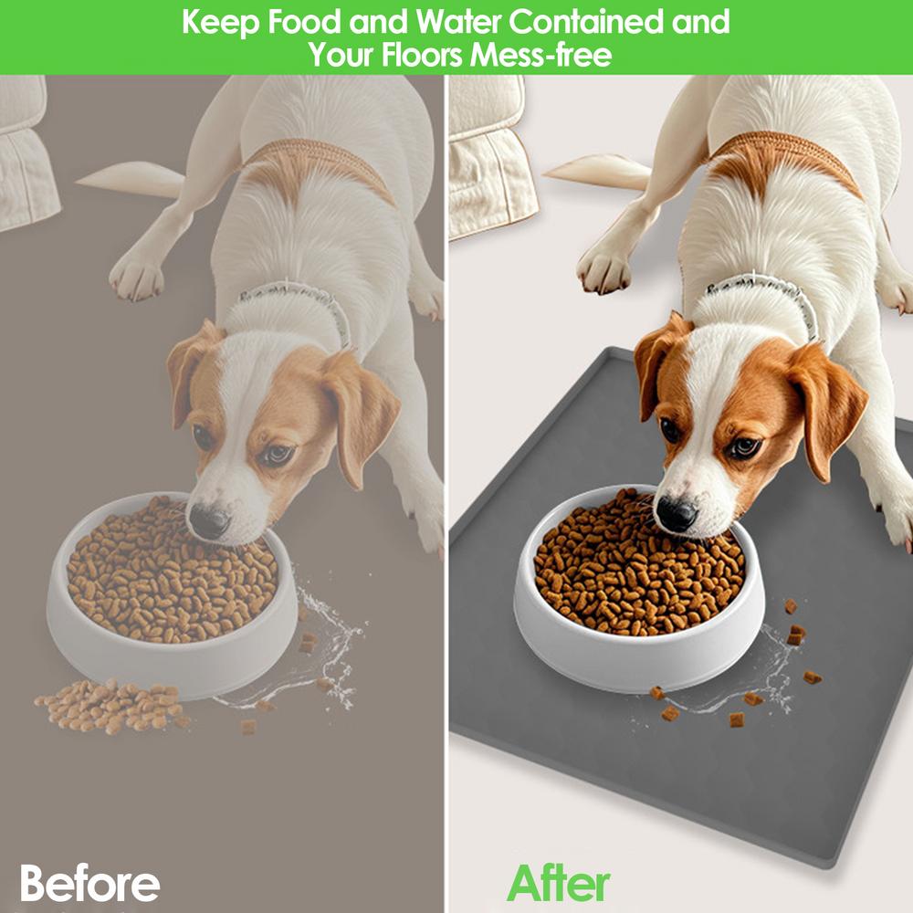 Pet Lick Silicone Mat for Dogs Pet Slow Food Plate Large Waterproof Pet Food Water Placemat for Floor Dog Feeder Supplies