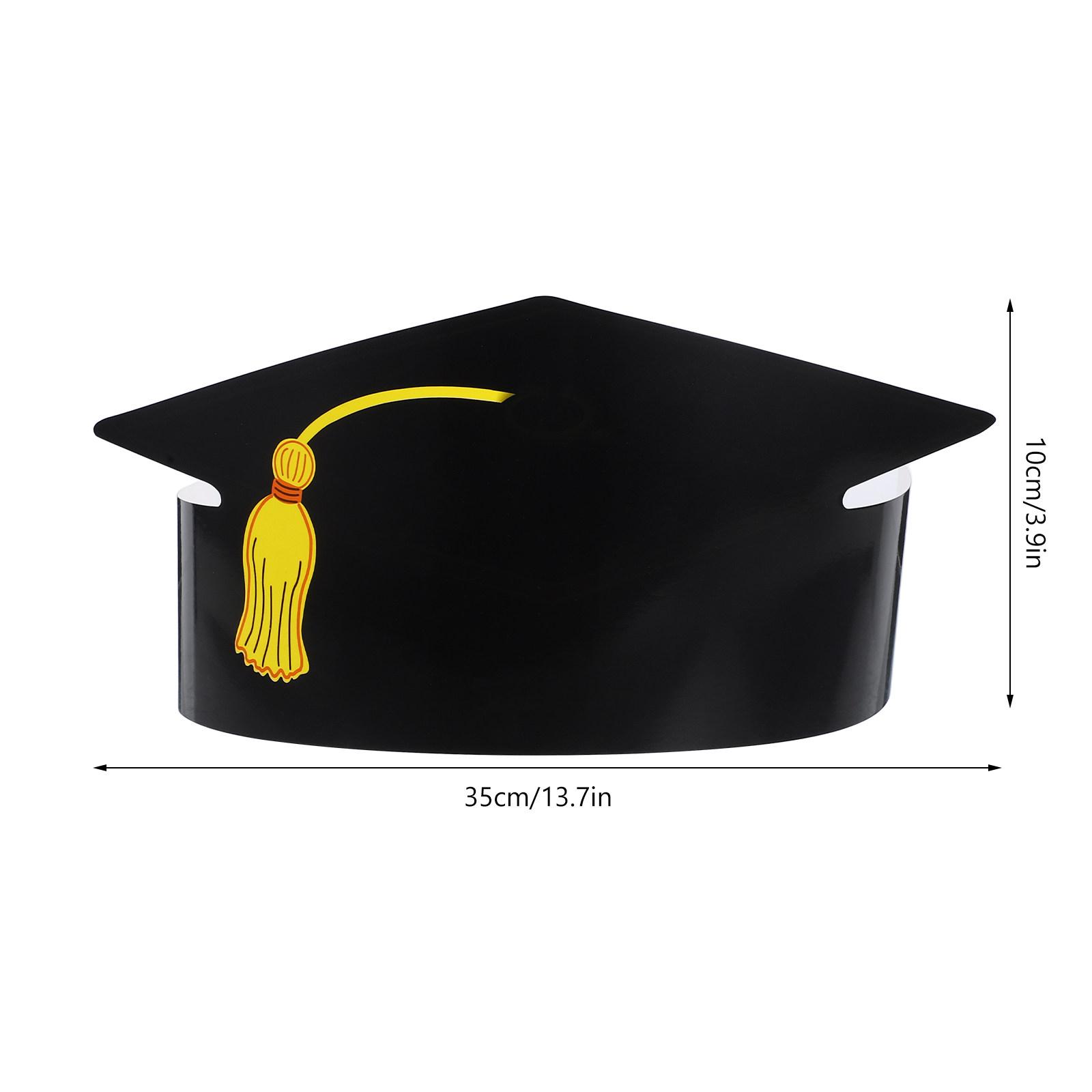 

12Pcs Paper Graduation Hats DIY Set Safe Easy Assembly Graduation Ceremony Decor Art Project School Event Party 5.3X3.5X3.2CM