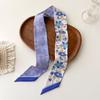 Europe  Fashion New National Style Small Nroken Flower Women's Decorative Twill Binding Bag Handle Silk Scarf Ribbon Scarf