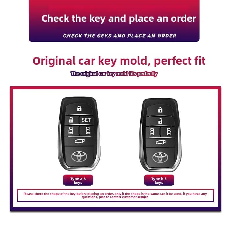 S3 Sienna Key Case 5 6 Button Hybrid Vehicles Alphard Land Cruiser 200 Key Cover Fob Holder Keyring JH3