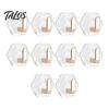 Bathroom Towel Hooks Hexagonal Self Adhesive Hooks, Water Ripple Pattern Design, Waterproof No Heavy Duty Wall Drilling Mounted for Towels Keys