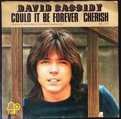 7-Zoll-Schallplatte DAVID CASSIDY - Could It Be Forever / Cherish BELL1224 Bell Records 1972 UK Rock Gebraucht