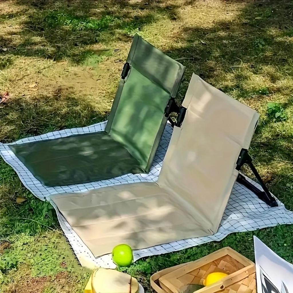 Outdoor Camping Lightweight Comfortable Folding Seat Park Leisure Beach Chair Portable Single Lazy Seat Back Chair
