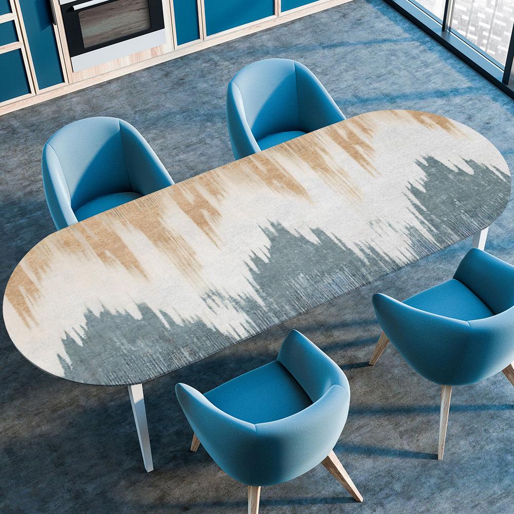 

Waterproof Oval Table Cover Oil-Proof Elastic Kitchen Dining Party Tablecloth Table Covers Outdoor Courtyard Home Decor (as the picture,91cmx152cm)