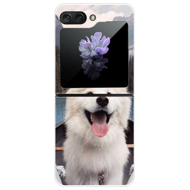 For Samsung Galaxy Z Flip 5 5G Case Cute Transparent PC Hard Case Back Cover For Samsung ZFlip5 Z Flip 5 Phone Coque Flip 5 Capa
