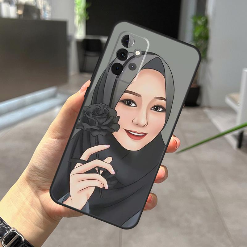 Muslim Arabic Hijab Girl Case For Samsung Galaxy A12 A32 A52 A05 A36 A56 A26 A16 A53 A33 A13 A55 A35 A15 A14 A34 A54