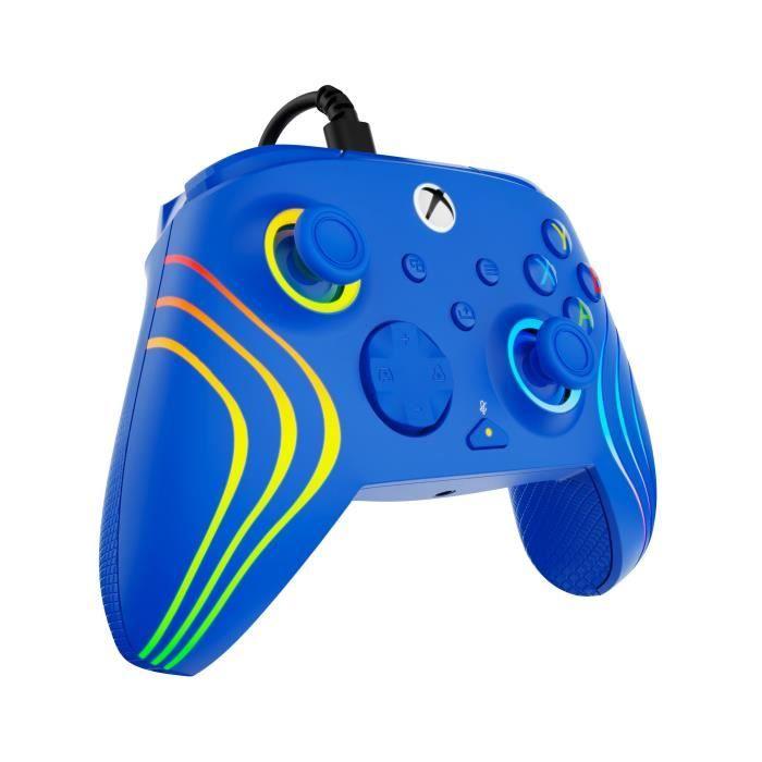 Manette De Jeu - Xbox Series X|S, Xbox One Et PC - Afterglow Wave - RGB - Filaire - Bleu - TURTLE BEACH