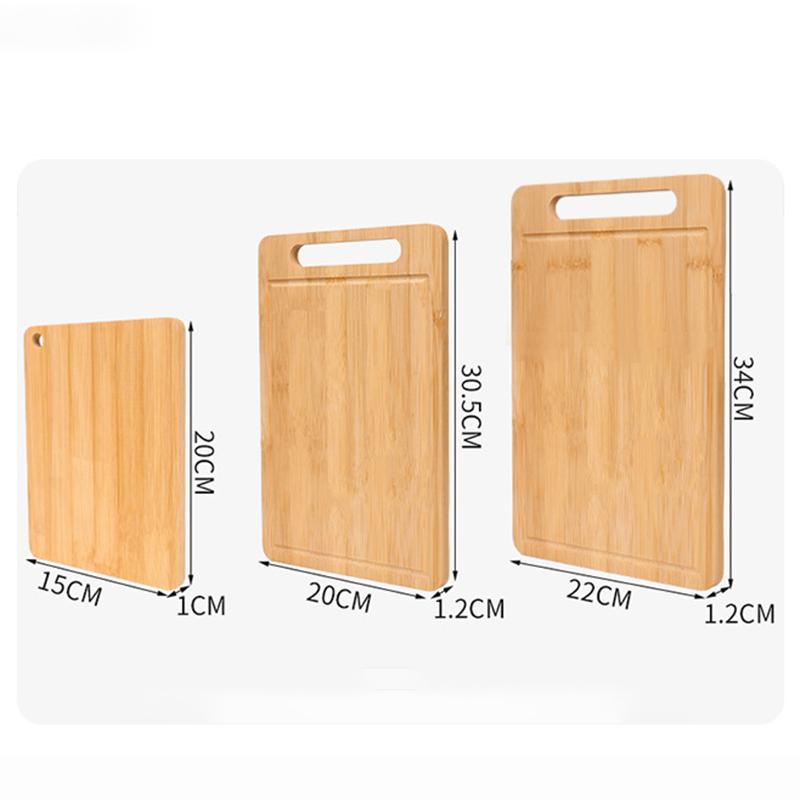 Durable Double Sided Natural Bamboo Cutting Board with Anti-Mold Protection for Kitchen Home Cooking Versatile Chopping Board