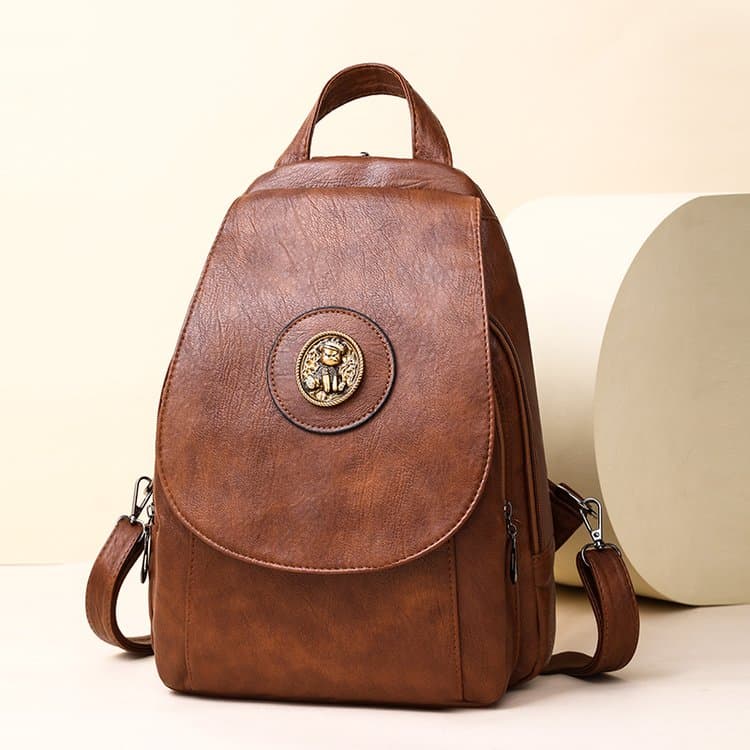 New Women s Large-capacity Backpack коричневый