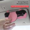 PU Leather Car Glasses Case Auto Sun Visor Glasses Holder Sunglasses Clip Card Ticket Holder Organizer Universal Car Accessories