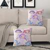 Kpop Style Throw Pillow Decorative Cushion Cute Chibi Anime Girl Pajama Snack Print Polyester Pillow For Sofa Bedroom Fans Home Decor