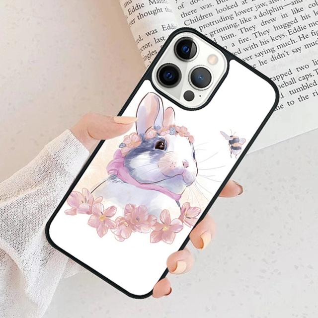 Bunny Rabbits Phone Case For iPhone 17 Air 15 16 Cover 11 13 14 Pro Max 12 Plus Max Fundas