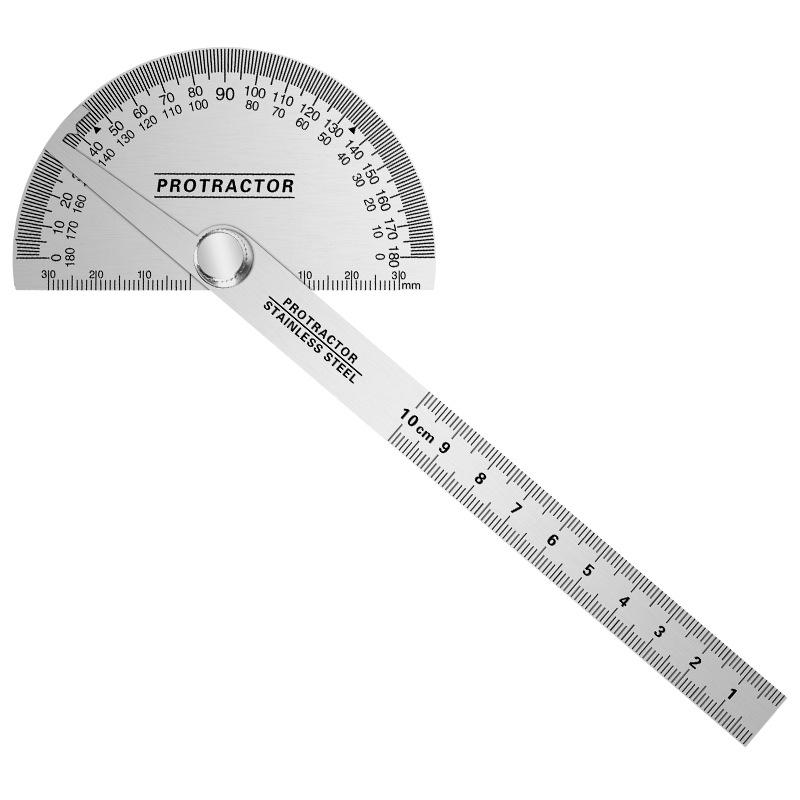 Multi-Functional Double-Arm Protractor & Stainless Steel Angle Gauge - Woodworking Square & Measuring Angle Tool.