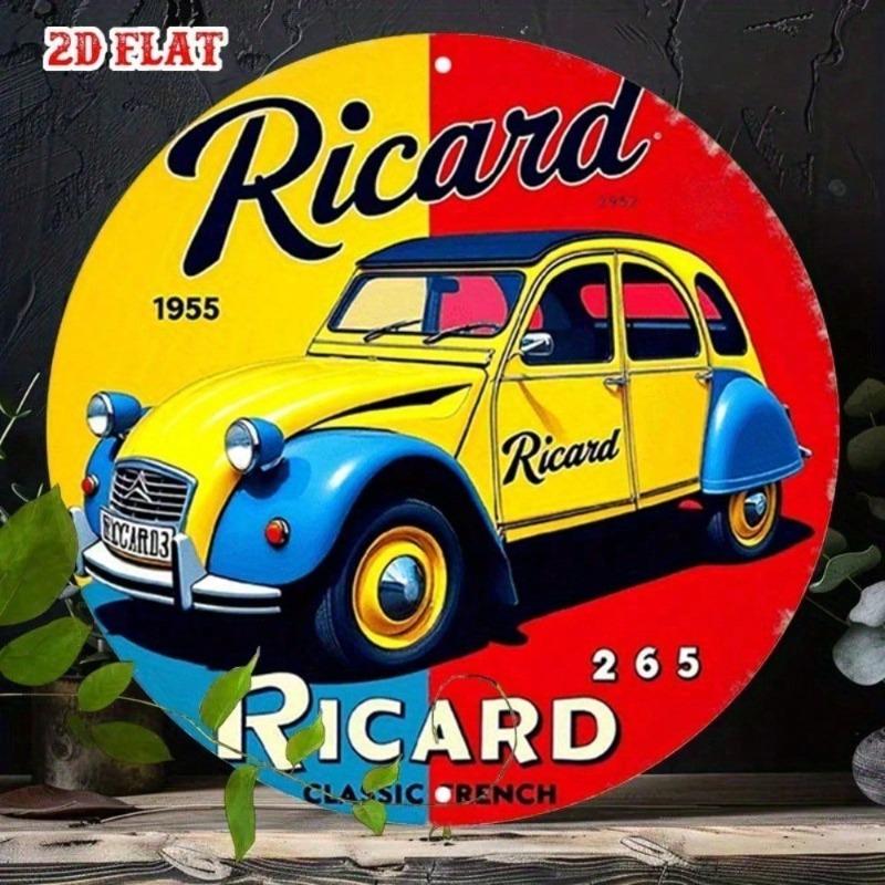 

Vintage Retro Herbie Metal Tin Sign 7.8 Inch Round Aluminum Wall Decor for Man Cave Garage (as the picture,20cm)