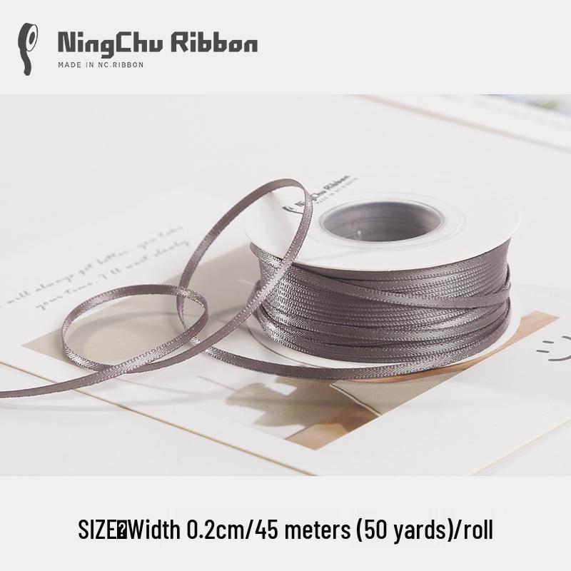 2mm Double-Sided Satin Ribbon Bookmark for Wedding Bows and Gift Wrapping