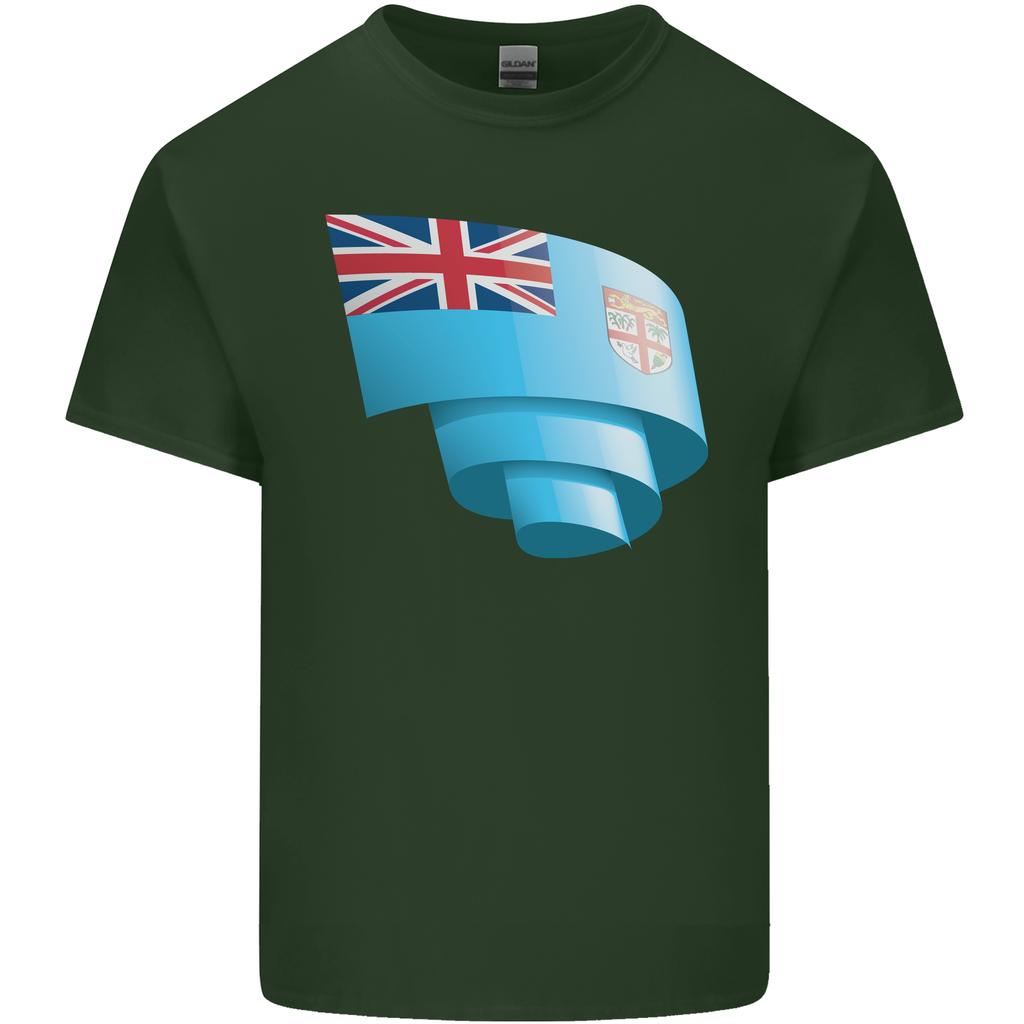 Curled Fiji Flag Fijian Day Football Unisexs Light Cotton TShirt