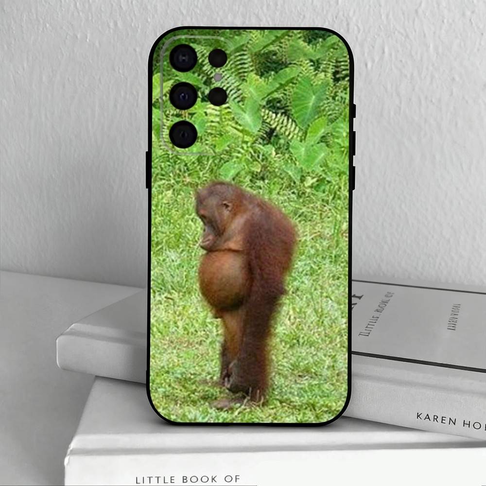 Funny M-Monkey Memes   Phone Case For Samsung S25,S24,S21,S22,S23,S30,Ultra,S20,Plus,Others Soft Black Cover