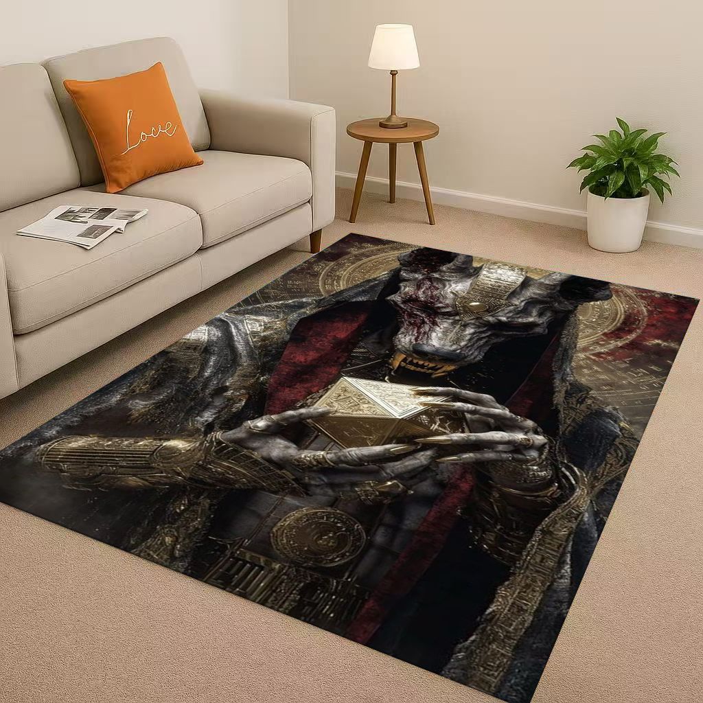 Dead God Anubis Pharaoh Ancient Egypt Cartoon Living Room Non-Slip Area Rug Carpet for Bedroom Playroom Sofa,Home Decor Doormat
