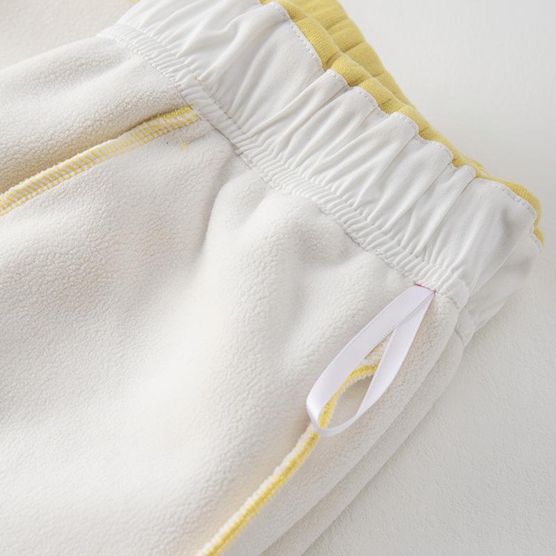 Thickened Velvet One-piece Buckle Drawstring Scimitar Pants for Women In Winter Velvet High Waist Loose Slimming Versatile Banana Pants