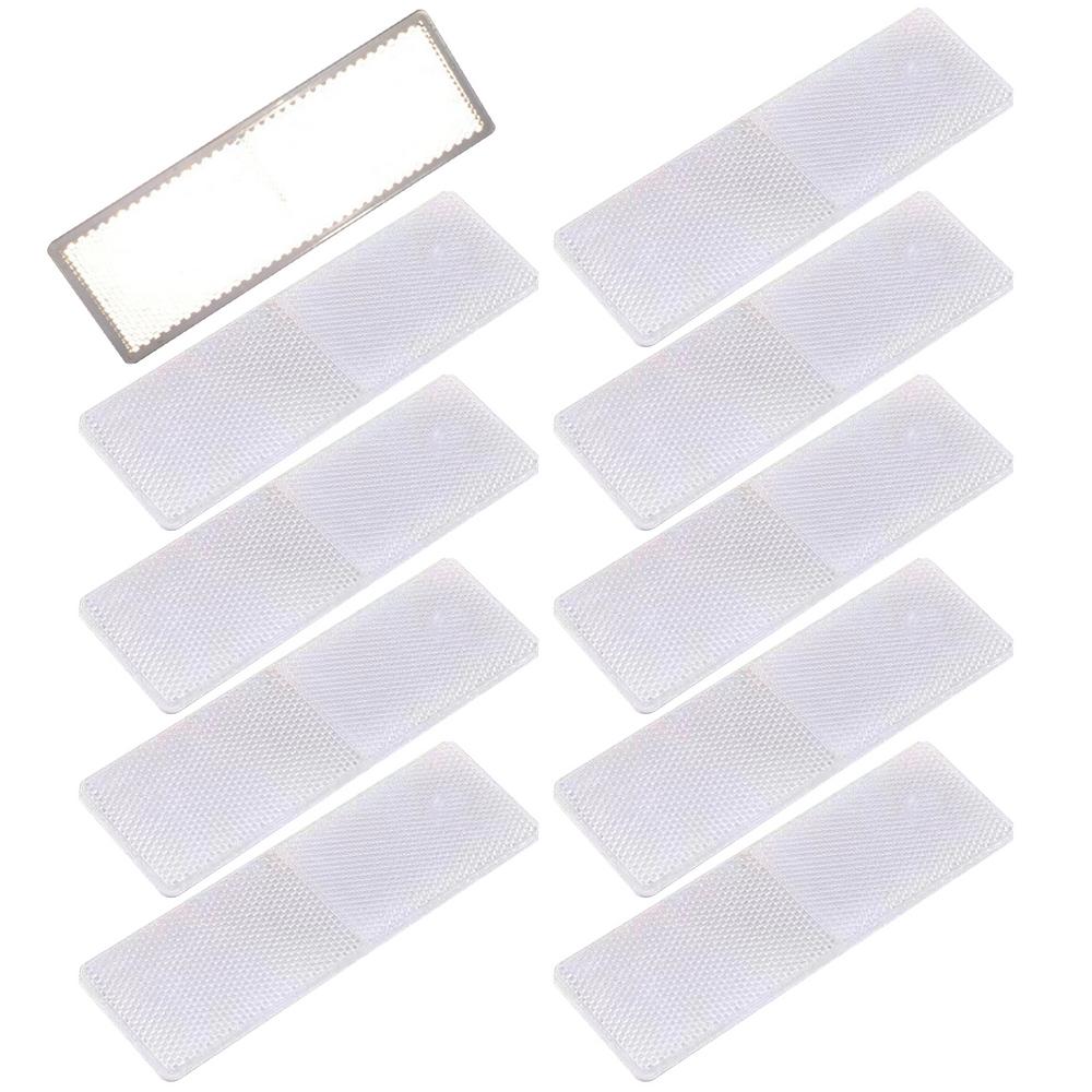 

For Refer To Description Warning Reflective Stickers 10 Pieces Reflective Stickers Scratch-Resistant Reflective Strips білий